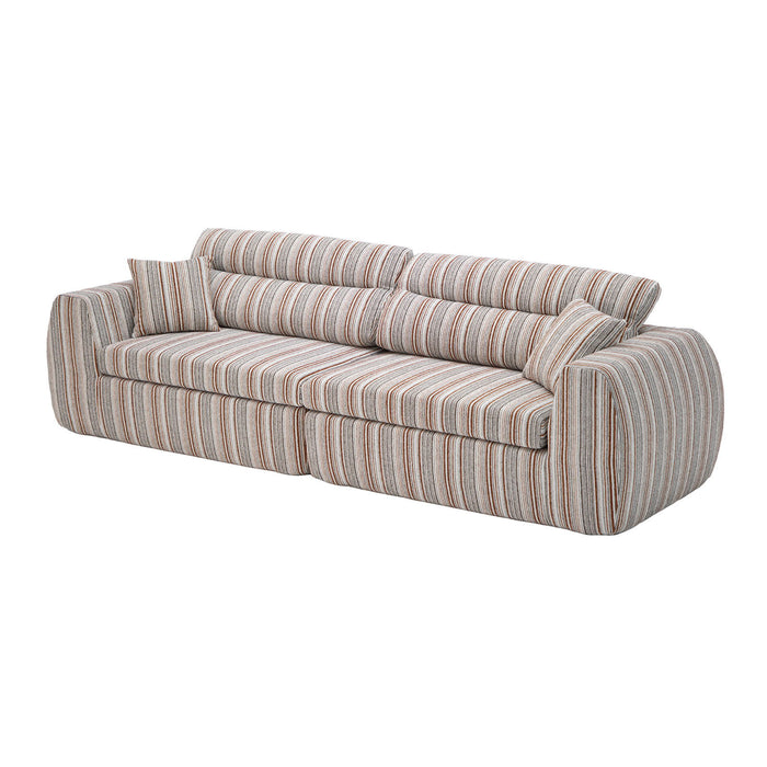 3 Seater, Couch With Throw Pillows For Living Room