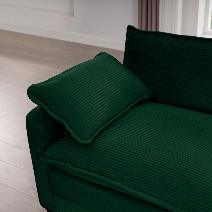 Modern Classic Fabric Single Chair Deep Seat Sofa With Pillow