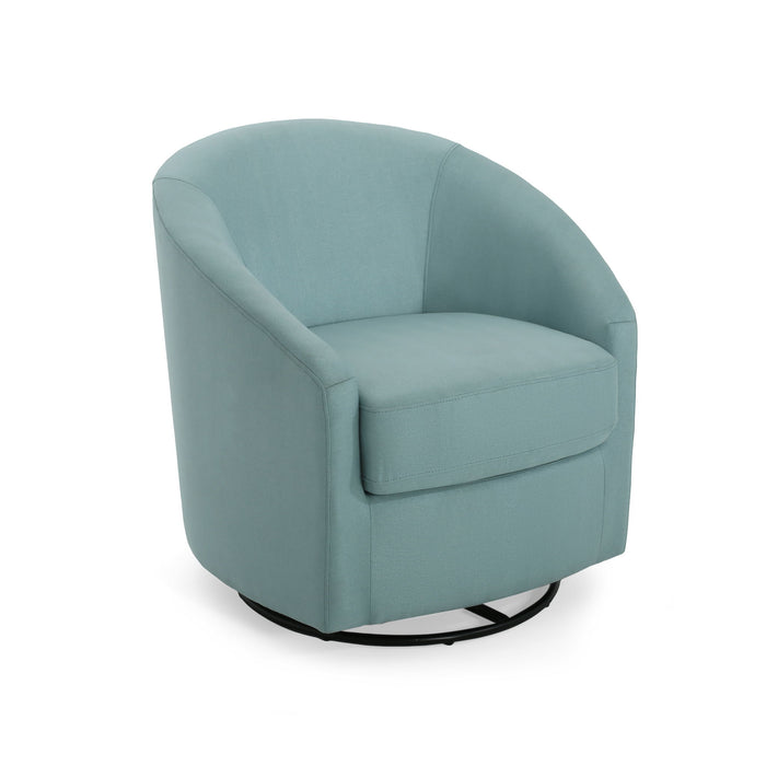 Contemporary Swivel Glider Chair With 360 Degree Rotation