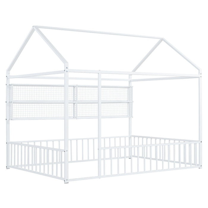 House Frame With Fence And Shelves