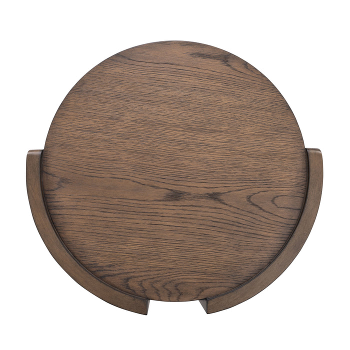 Lyra - End Table - Dark Brown / White