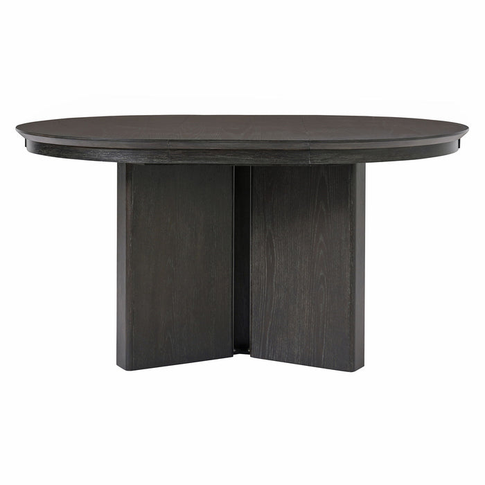Farmhouse Oval Extendable Dining Table With Pedestal Base