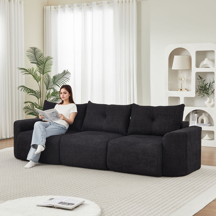 3 Seater With Thickened Armrests Sofa For Living Room