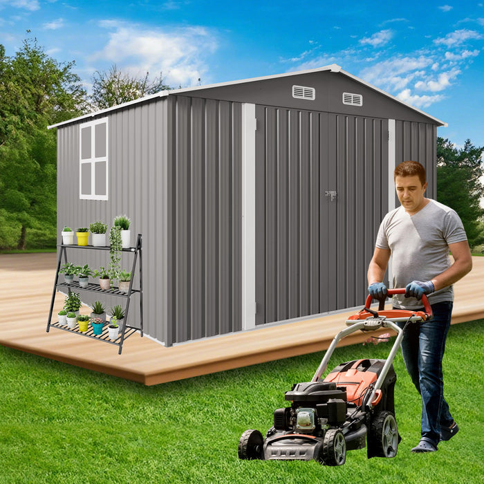 Large Outdoor Storage Shed With Lockable Door, Air Vent