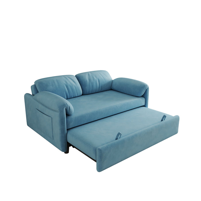 Sofa, Dual Purpose Lounge With Retractable Queen Size Bed