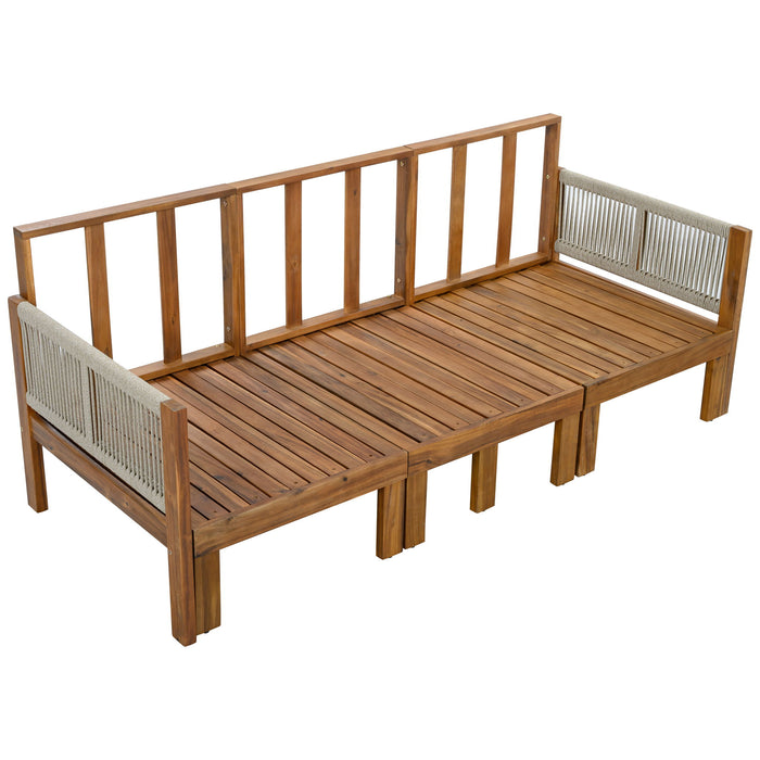 Outdoor 3 Seat Patio Sunbed