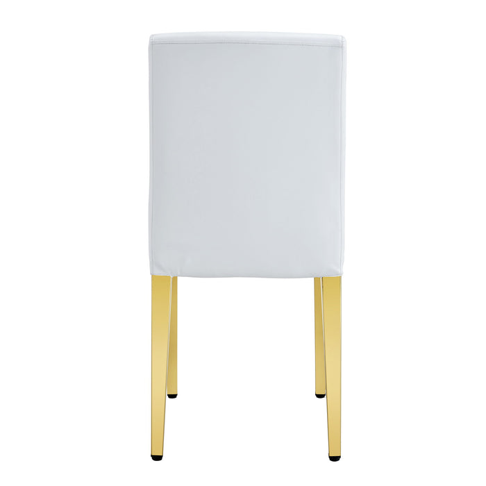 Elegant Upholstered Chairs With Metal Legs