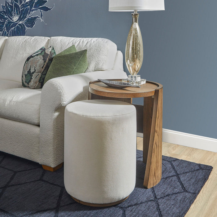 Lyra - End Table - Dark Brown / White