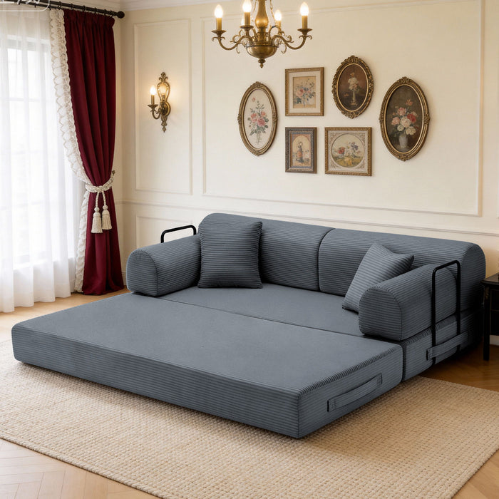 Convertible Sleeper Sofa Bed, Floor Lounge Couch For Living Room