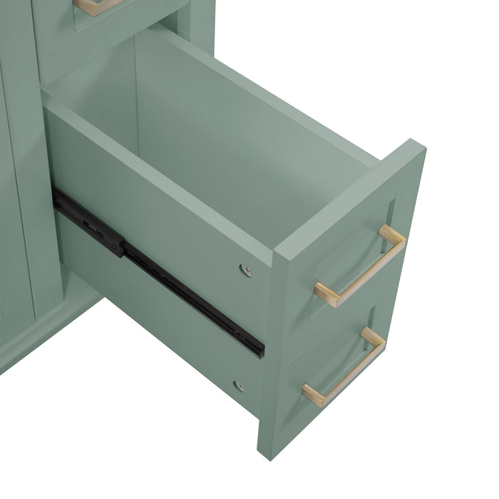 Modern Bathroom Vanity With Sink, Storage Cabinet, Soft Close Doors, Deep & Standard Drawers