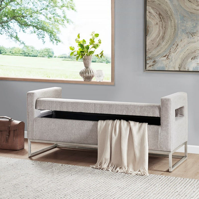 Crawford - Soft Close Storage Bench With Open Sides - Gray
