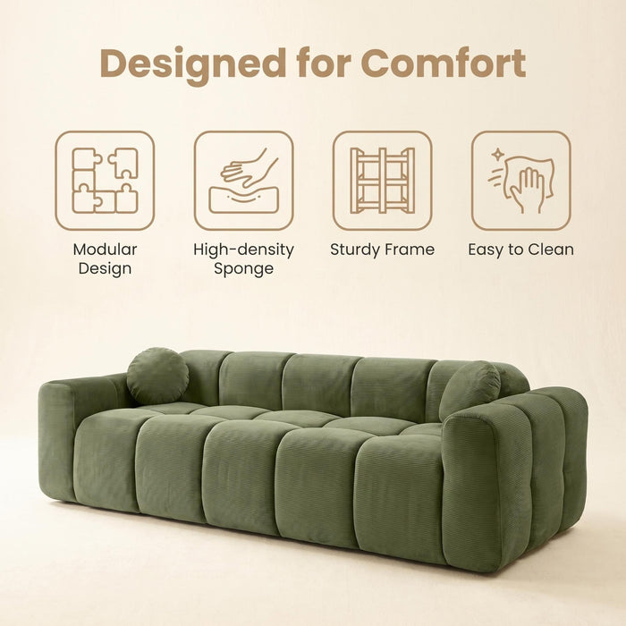 Extra Large Compression Sofa, Cloud Puff Couch For Living Room