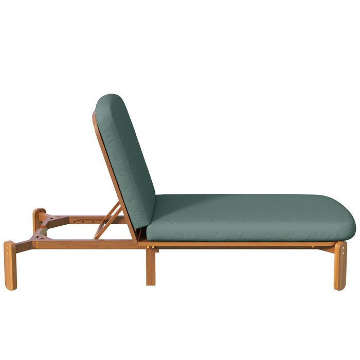 Outdoor Chaise Lounge With Adjustable Backrest