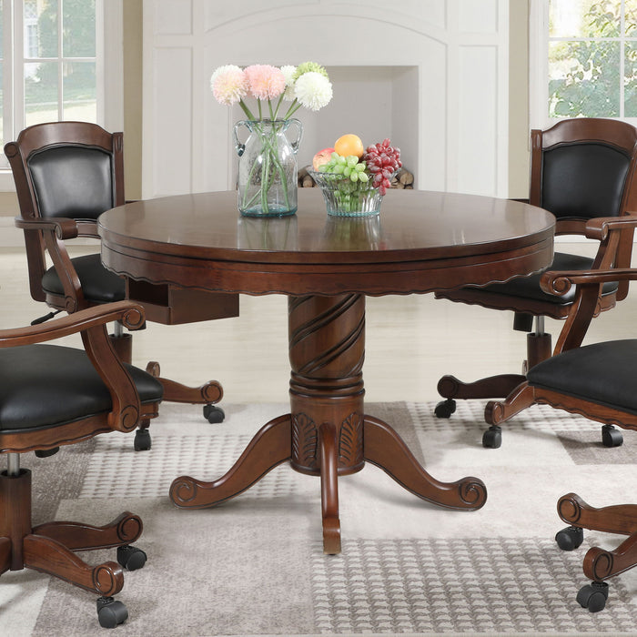 Brenton - Game Table With 8 Cupholders - Brown