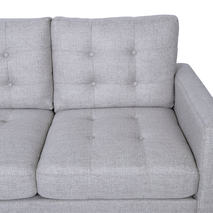 Jenny - Contemporary Tufted Fabric 3 Seater Sofa