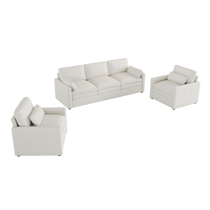 Cloud Sofa Set Couch For Living Room - Beige