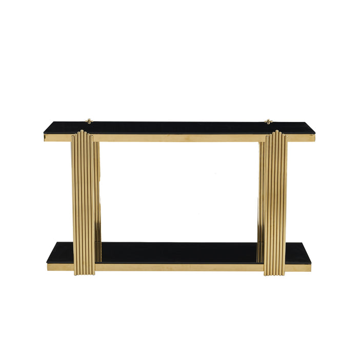 Console Table With Double Tier Storage