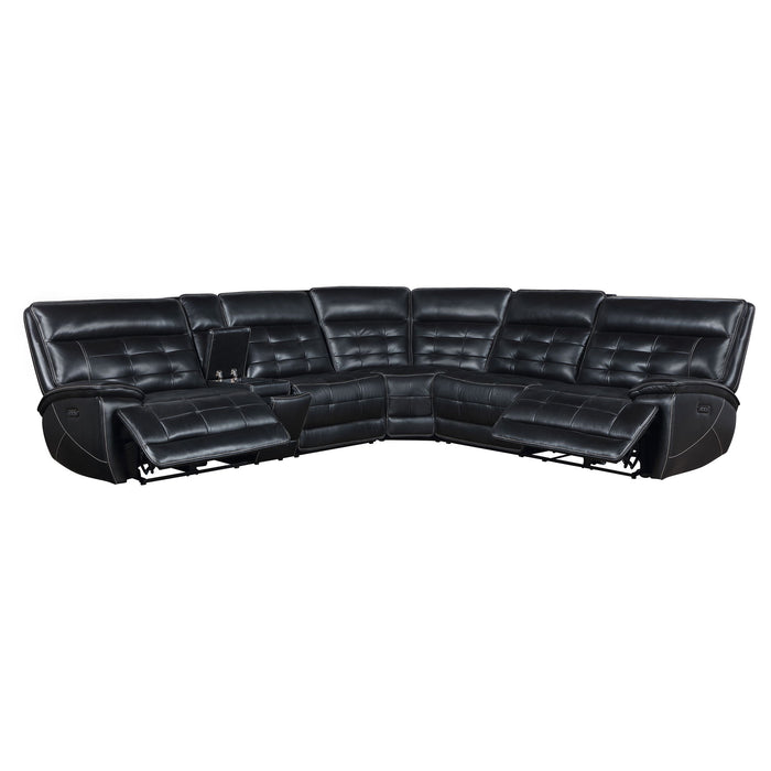 Hayden - Dual Power Reclining Sectional Sofa - Black