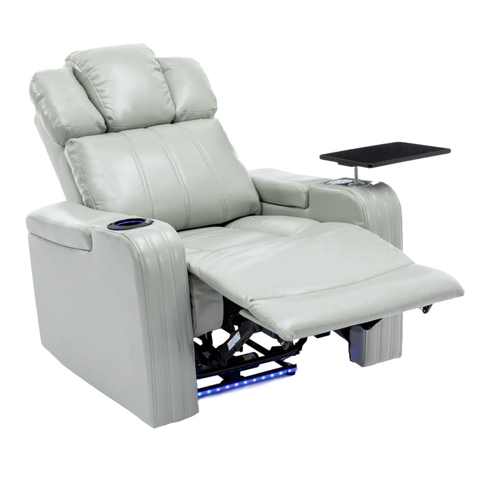 Power Recliner Theater Chair With Cooling Cup Holder, Bluetooth Speaker, LED Lights, USB Ports