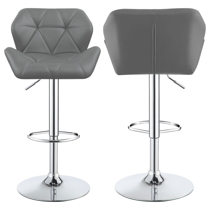 Adjustable Bar Stool With Height-Adjustable Base (Set of 2)