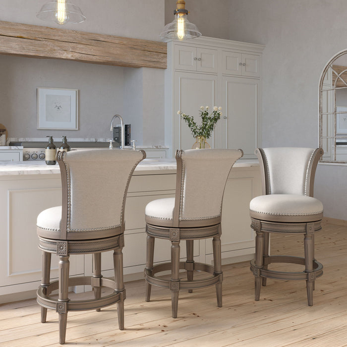 Swivel Barstool With High-Back