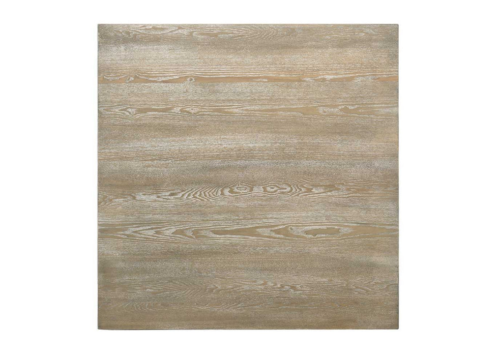 Modern Farmhouse Square Counter Table Solid Wood Rubberwood Antique Finishing Rustic Look Distressed Look Wire Brushed For 4 Seaters - Grayish Brown