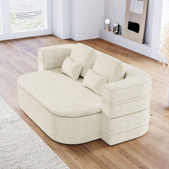 2 In 1 Foldable Sofa Bed With Multi Functional Blanket, Floor Lounge Sofa