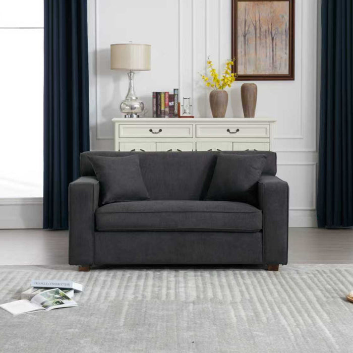 2 In 1 Lounge Chair With 4" Mattress & 2 Throw Pillows - Gray