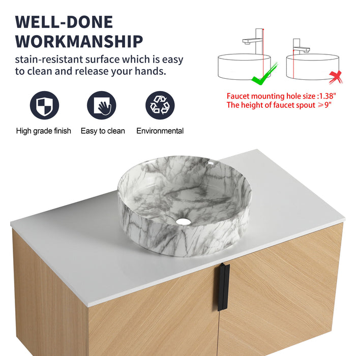 Wall Mounted Design Bathroom Vanity & Art Sink