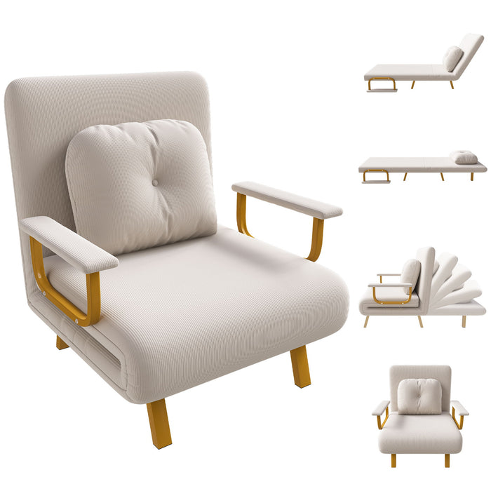 5 In 1 Folding Sofa Bed With 5 Position Adjustable Backrest