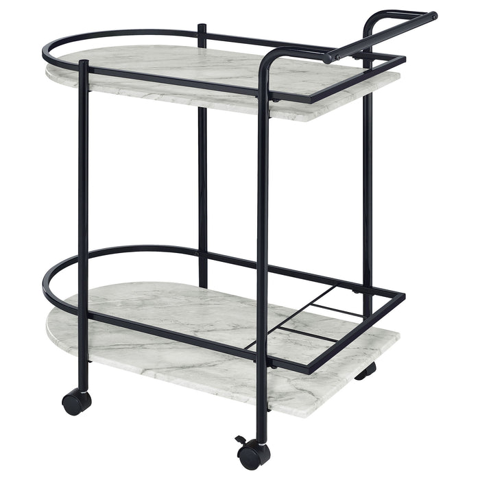 Serving Cart With Wine Rack