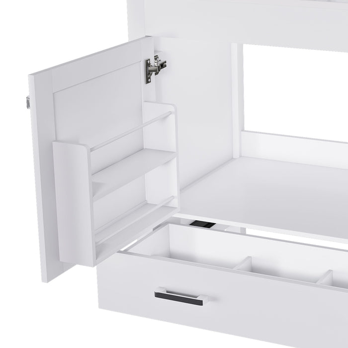 Bathroom Vanity With Storage - White