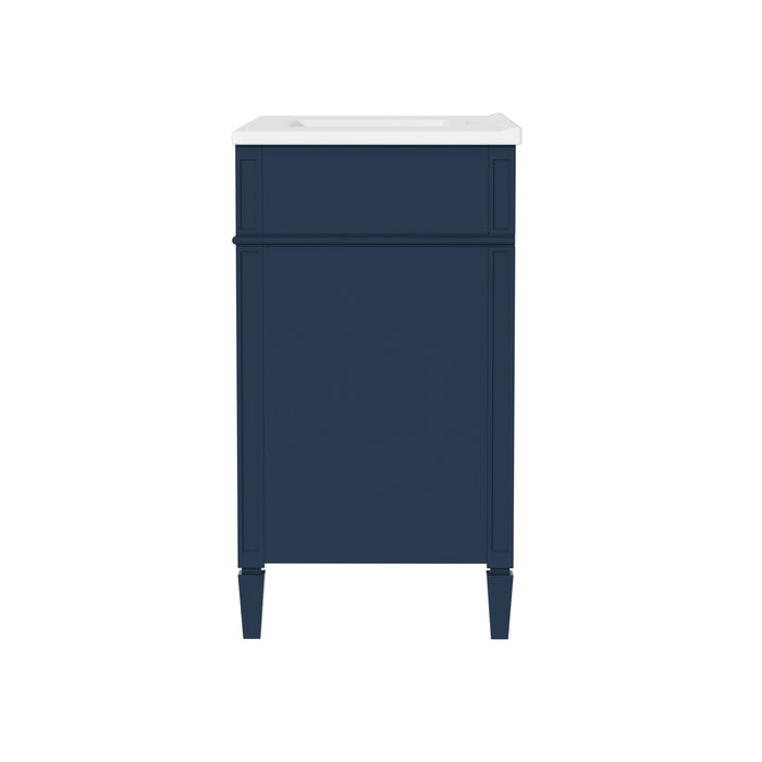 Bathroom Vanity With Top Sink, 2 Drawers, Tip Out Drawer