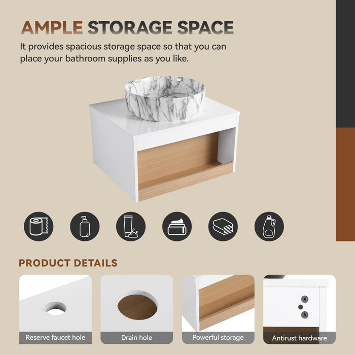 Floating Bathroom Vanity With Vessel Sink
