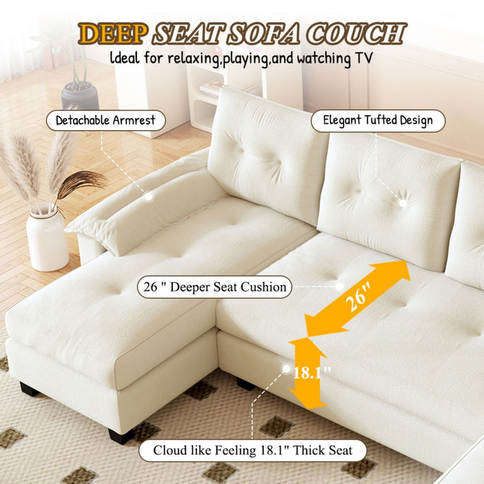 U-Shaped Sleeper Sofa With Pull Out Bed