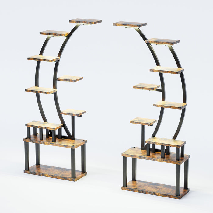 9 Tiered Indoor Plant Stand With 5 Adjustable Grow Lights