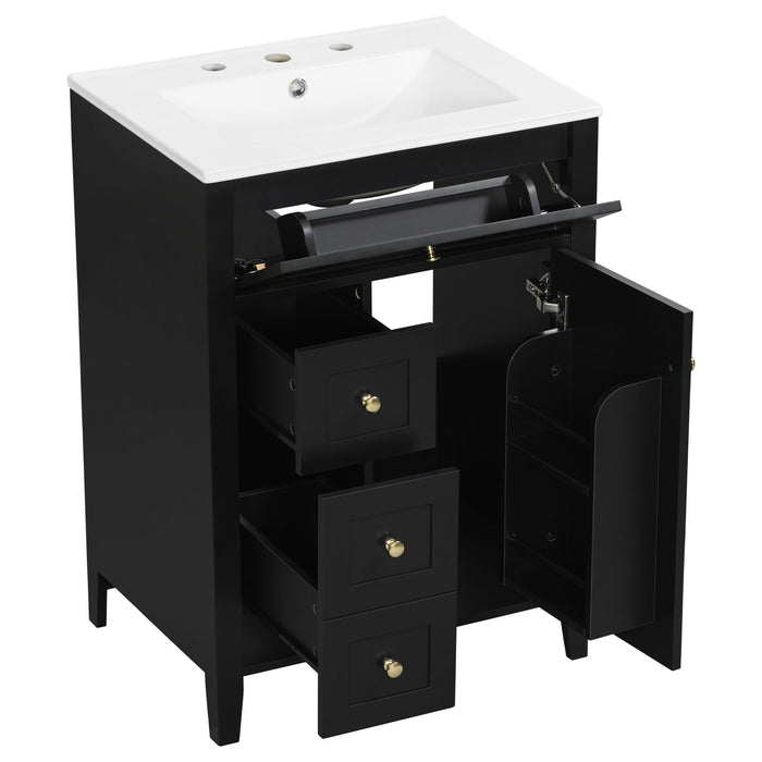 Modern Black Bathroom Vanity With Sink