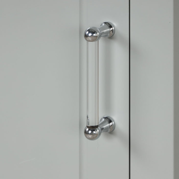 Tall Freestanding Bathroom Storage Cabinet With 2 Drawers And Adjustable Shelf