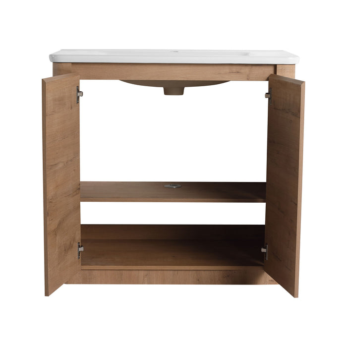 Freestanding Bathroom Vanity With Sink & 2 Soft Close Doors