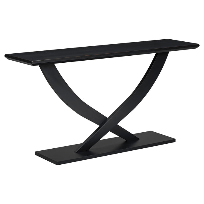 Console Table With Cross Leg Base And Reinforced Support Plate