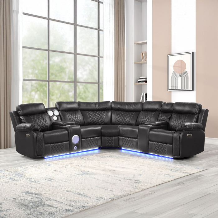 Lacrosse - Power Reclining Sectional Sofa