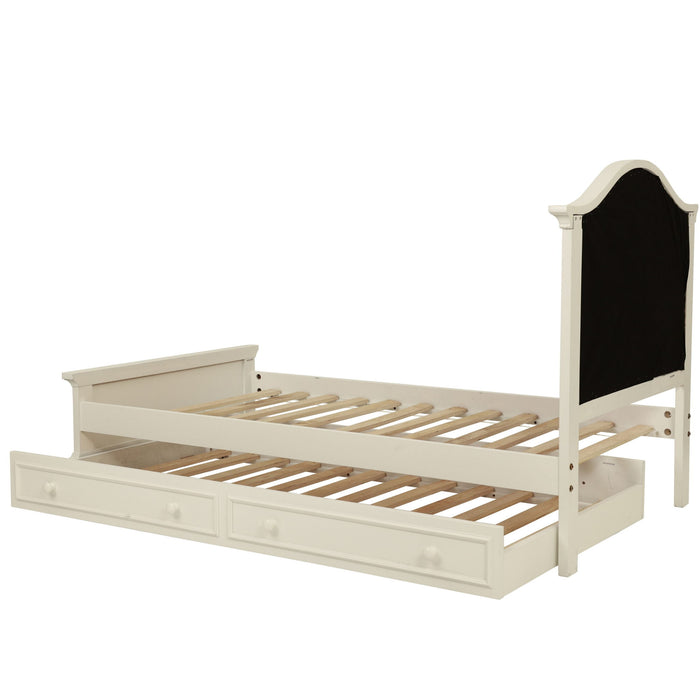 Contemporary Style Bed With Trundle