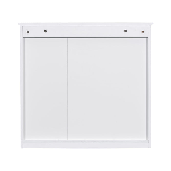 Wall Mounted Medicine Cabinet With Mirror And 3 Open Shelves