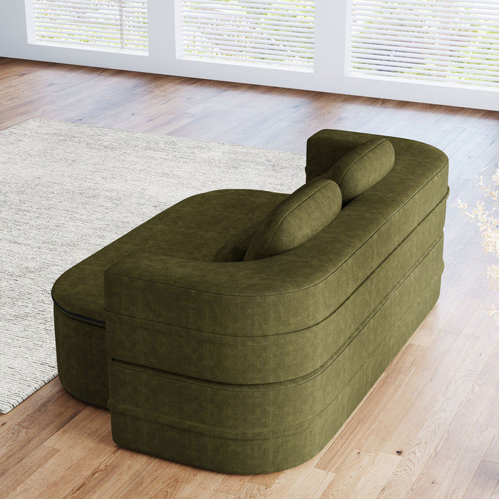 2 In 1 Foldable Sofa Bed With Multi Functional Blanket, Floor Lounge Sofa