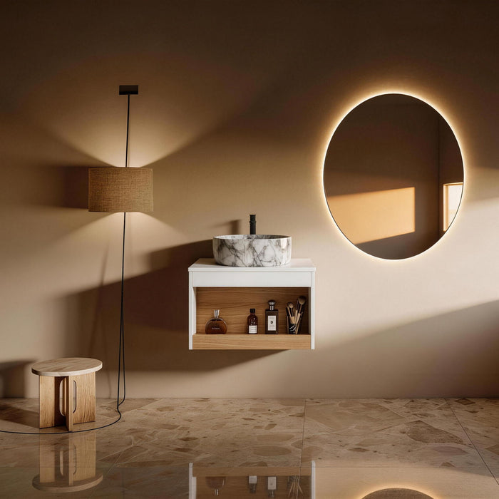 Floating Bathroom Vanity With Vessel Sink
