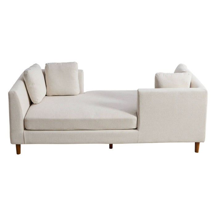 Wide Modern Double Sided Upholstered Chaise Lounge