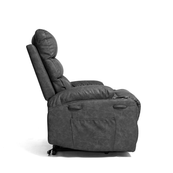 Large Size Electric Power Lift Recliner Chair Sofa With 8 Point Vibration Massage And Lumbar Heat