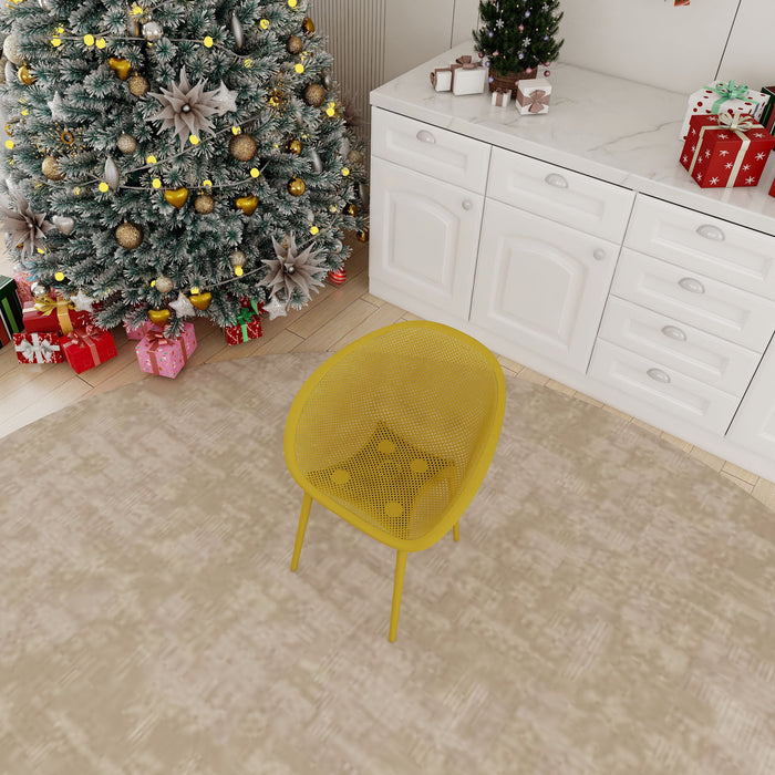 2 Piece Durable Single Chair With Mesh Hollow Out Design