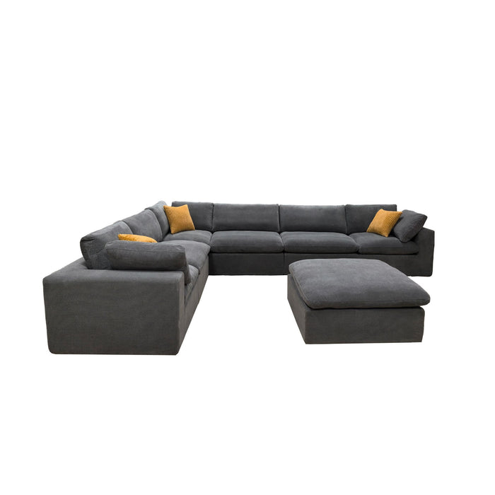 Custom Configuration Modular Sectional & Toss Pillows