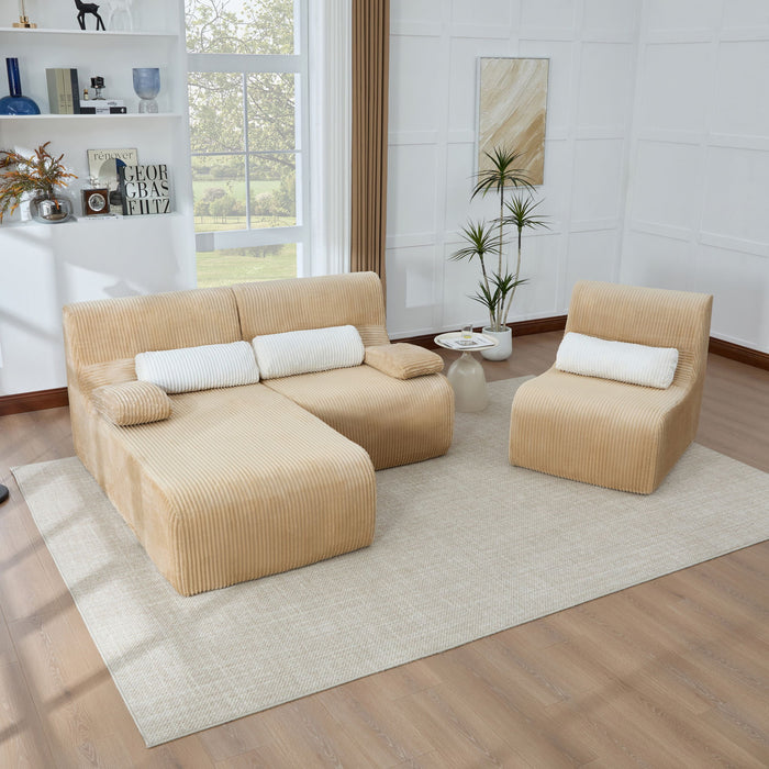 Oversized Sectional Sofa, Living Room Seating With Modular Design